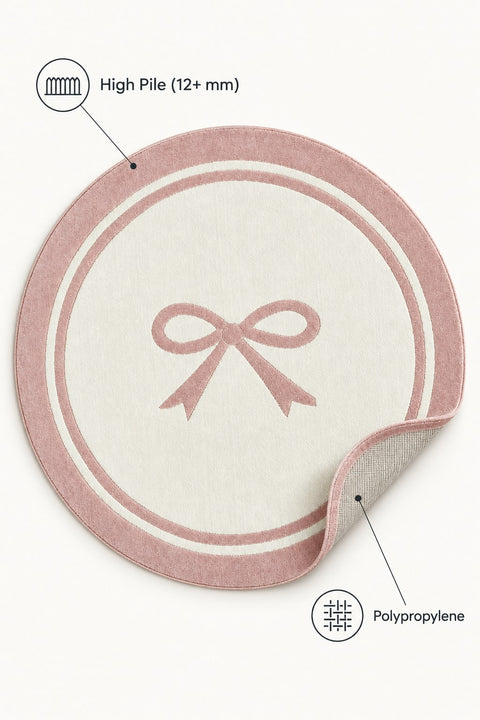 Quincey Kids Plush Area Rug – Pink & Pink – features