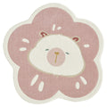 Quincey Kids Plush Area Rug – Pink & White