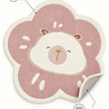 Quincey Kids Plush Area Rug – Pink & White – features
