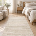 Quincey Modern Shag Area Rug in a bedroom