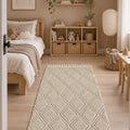 Quincey Modern Shag Area Rug – Beige in a nursery
