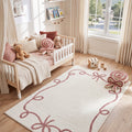 Quincey Plush Kids Area Rug – Cream in a nursery