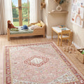 Quincey Plush Kids Area Rug – Cream & Beige in a nursery