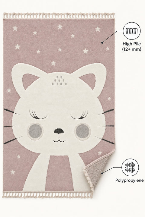 Quincey Plush Kids Area Rug – Multicolor – features