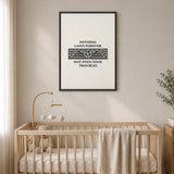 Quote Typography Wall Art – Nothing Lasts Forever Skull Wings Print
