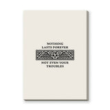Quote Typography Wall Art – Nothing Lasts Forever Skull Wings Print