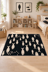 R2048 Printed Kitchen Rug in a nursery