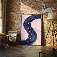 Race Cars on Track Aesthetic Wall Décor Wall Poster
