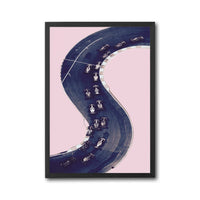 Race Cars on Track Aesthetic Wall Décor Wall Poster