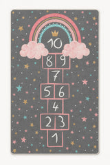 Rainbow Hopscotch Kids Area Rug