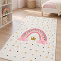 Rainbow Kids Area Rug in a nursery