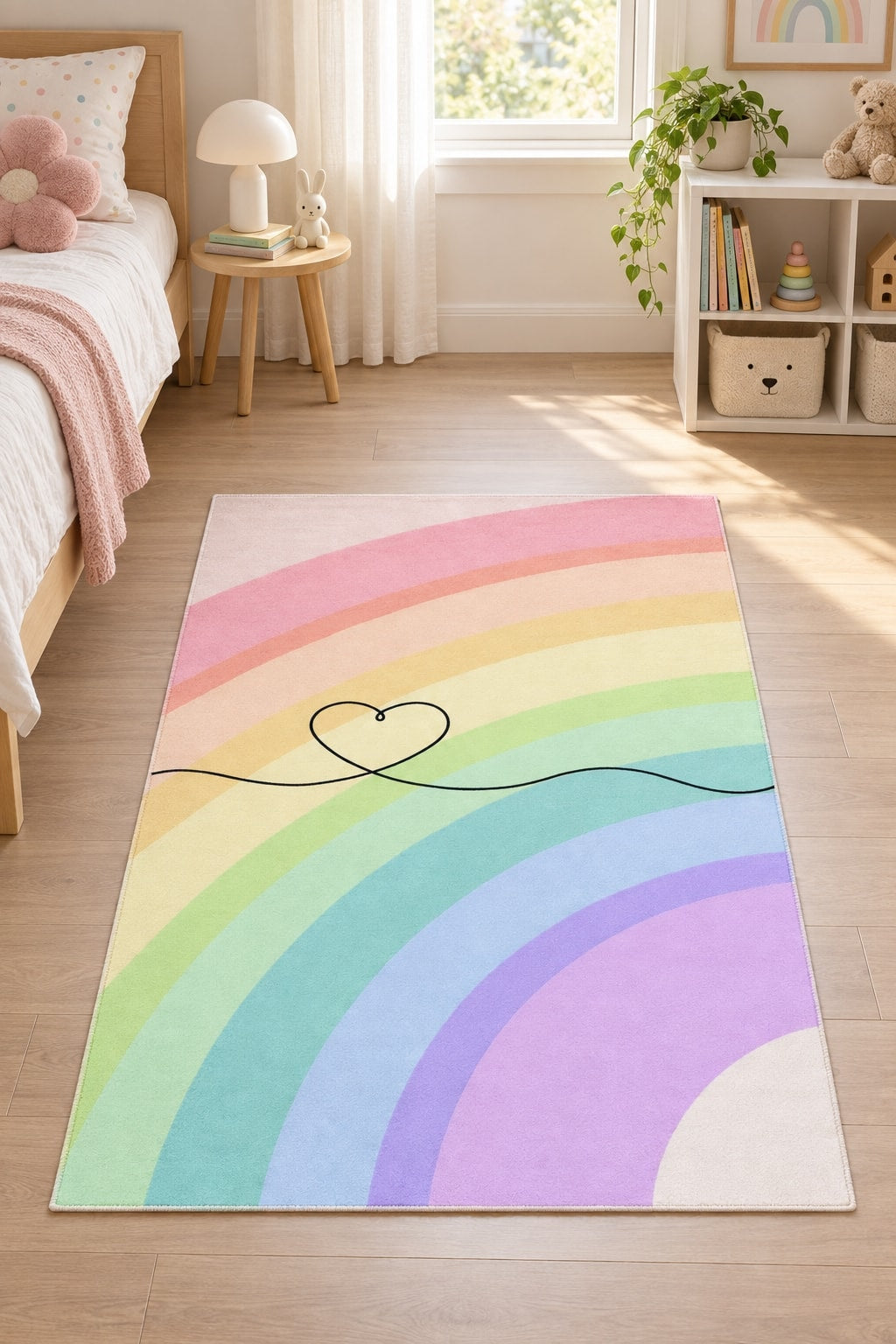 Rainbow Kids Area Rug – Multicolor 3804 in a nursery