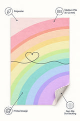 Rainbow Kids Area Rug – Multicolor 3804 – features