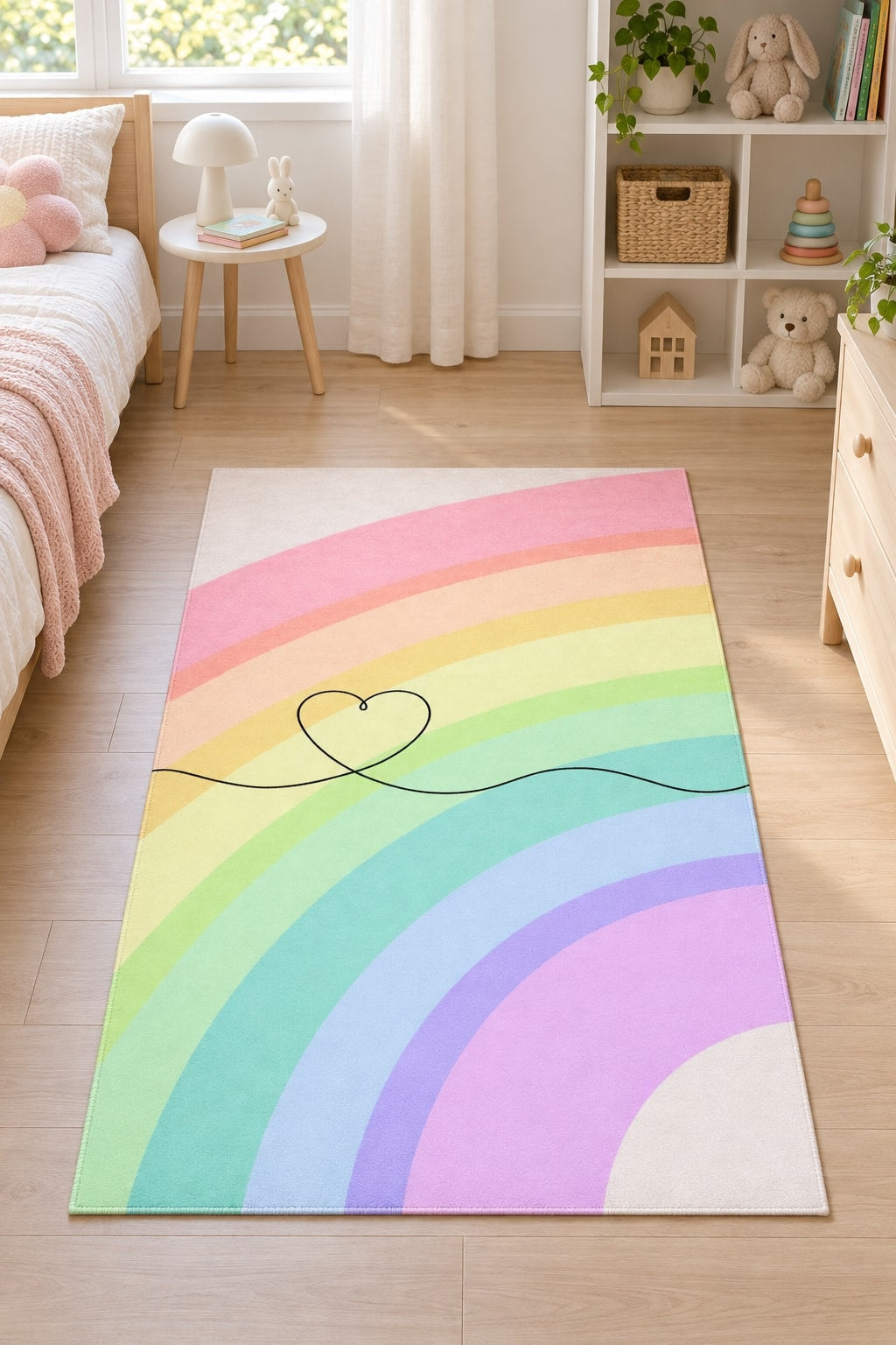 Rainbow Kids Area Rug – Multicolor 3808 in a nursery