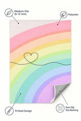 Rainbow Kids Area Rug – Multicolor 3808 – features