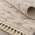 Raised Abstract Modern Area Rug – Beige – texture close-up