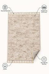 Raised Abstract Modern Area Rug – Beige – features