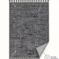 Raised Abstract Modern Area Rug – Charcoal – features