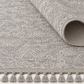 Raised Abstract Modern Area Rug – Gray – texture close-up