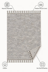 Raised Abstract Modern Area Rug – Gray – features