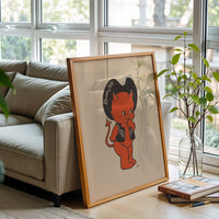 Raisin Hell Nostalgic Devil Print, Retro Funny Wall Print