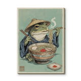 Ramen Frog Traditional Vintage Wall Art – Japanese Ramen Illustration