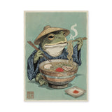 Ramen Frog Traditional Vintage Wall Art – Japanese Ramen Illustration