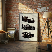RAUH-Welt Porsche Retro Wall Print Décor Poster – Iconic Car Canvas Print