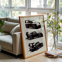 RAUH-Welt Porsche Retro Wall Print Décor Poster – Iconic Car Canvas Print