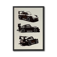 RAUH-Welt Porsche Retro Wall Print Décor Poster – Iconic Car Canvas Print
