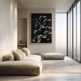 Raven Photography Modern Wall Art – Dark Black and White Bird Cluster