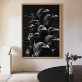 Raven Photography Modern Wall Art – Dramatic Black and White Bird Print