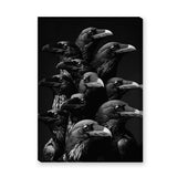 Raven Photography Modern Wall Art – Dramatic Black and White Bird Print
