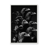 Raven Photography Modern Wall Art – Dramatic Black and White Bird Print