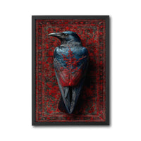 Raven with Red Floral Design Aesthetic Wall Décor Wall Poster