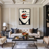 Red Lips Typography Pop Art Wall Art – SO WHAT?! Speech Bubble