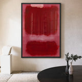 Red Pink Abstract Modern Wall Art – Soft Blurred Color Block Print
