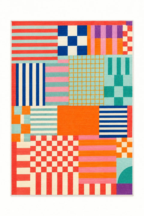 Retro Pattern Modern Area Rug