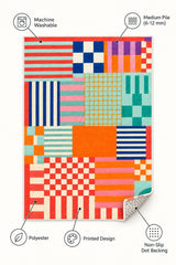 Retro Pattern Modern Area Rug – features