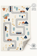 Retro Shag Kids Area Rug – Light Gray – features