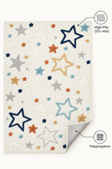 Retro Shag Kids Area Rug – Multicolor – features