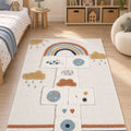 Retro Shag Kids Area Rug – Yellow in a nursery