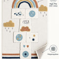 Retro Shag Kids Area Rug – Yellow – features