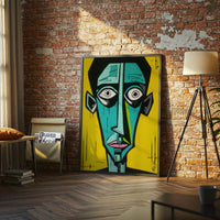 Ricky Mij Non-Figurative Face Pop Art Print, Minimal Colorful Wall Print