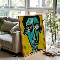 Ricky Mij Non-Figurative Face Pop Art Print, Minimal Colorful Wall Print