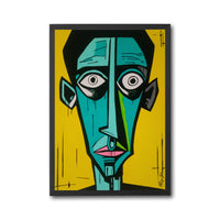 Ricky Mij Non-Figurative Face Pop Art Print, Minimal Colorful Wall Print