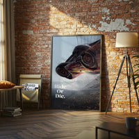 Ride Or Die Quote Wall Décor Poster – Cinematic Race Car Print