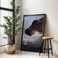 Ride Or Die Quote Wall Décor Poster – Cinematic Race Car Print