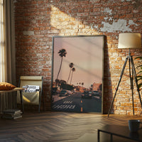 RIGHT NO Palm Tree Street Aesthetic Print, Tropical Wall Poster
