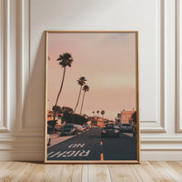 RIGHT NO Palm Tree Street Aesthetic Print, Tropical Wall Poster